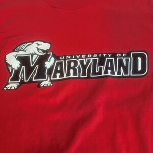 Vintage Maryland Terrapins Book Exchange Medium‎ T Shirt Red College Park USA